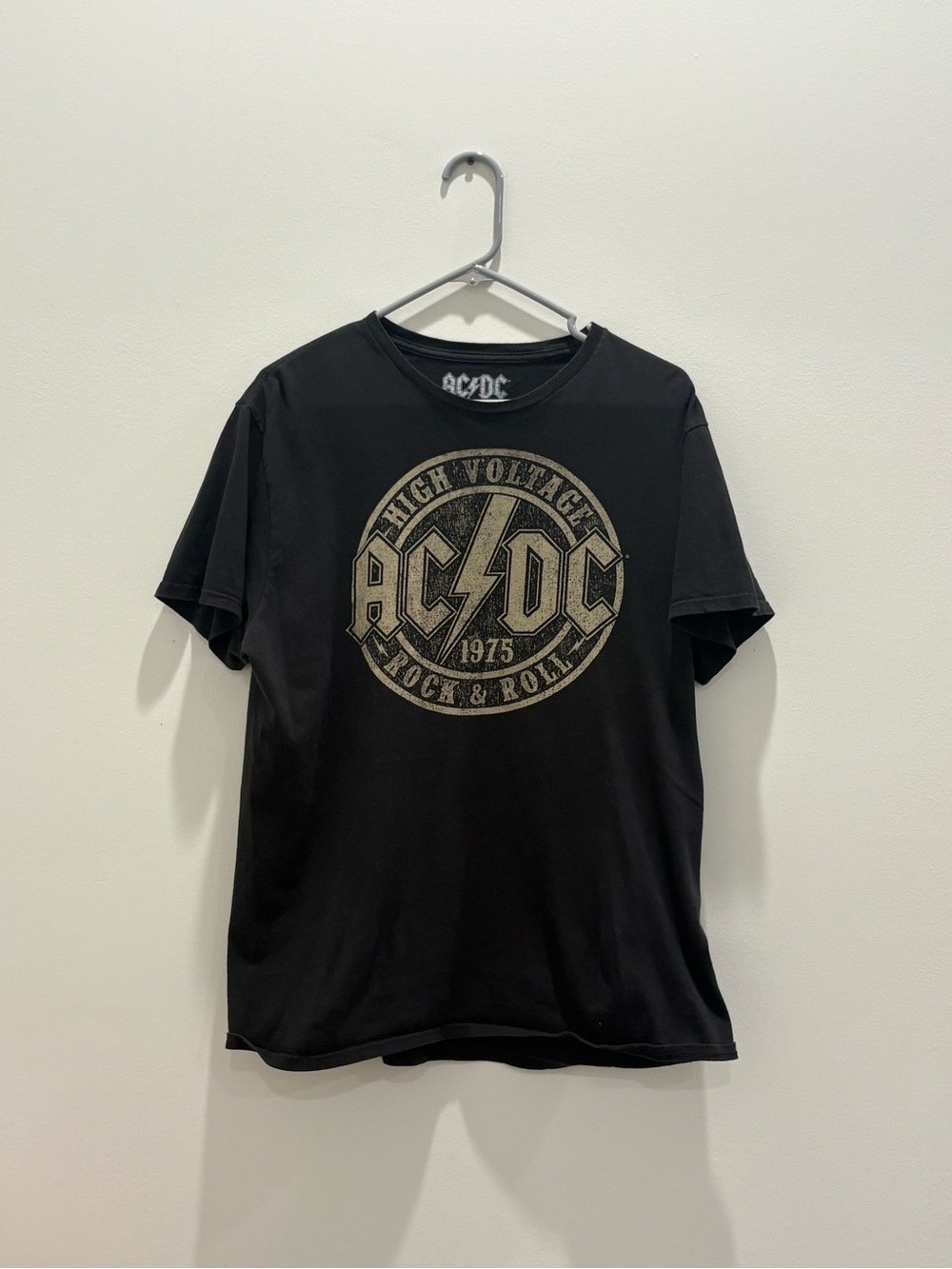 AC/DC Black Rock & Roll High Voltage Logo Tee
